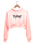 Quirkipedia ALTITUDE Black TRAVEL Womens Crop Hoodies